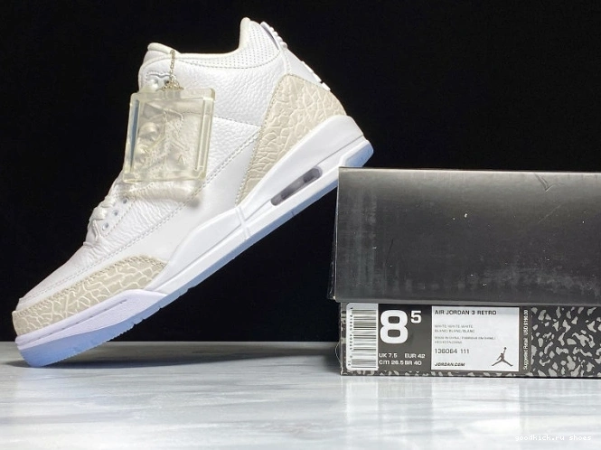 White Air Triple Jordan Retro 3 136064-111 0729